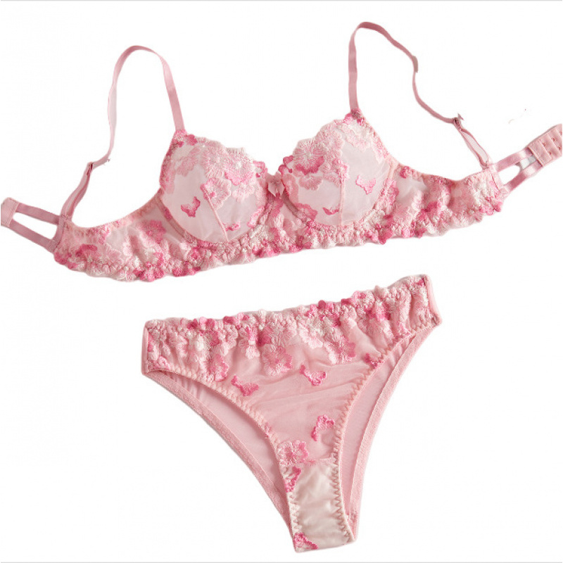 Sheer Bra Lace - Ensemble de lingerie bikini avec dentelle
