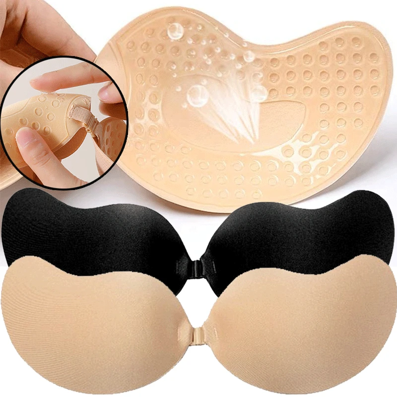 Push Up Bra Silicone - Coussinets adhésifs réutilisables pour les mamelons,