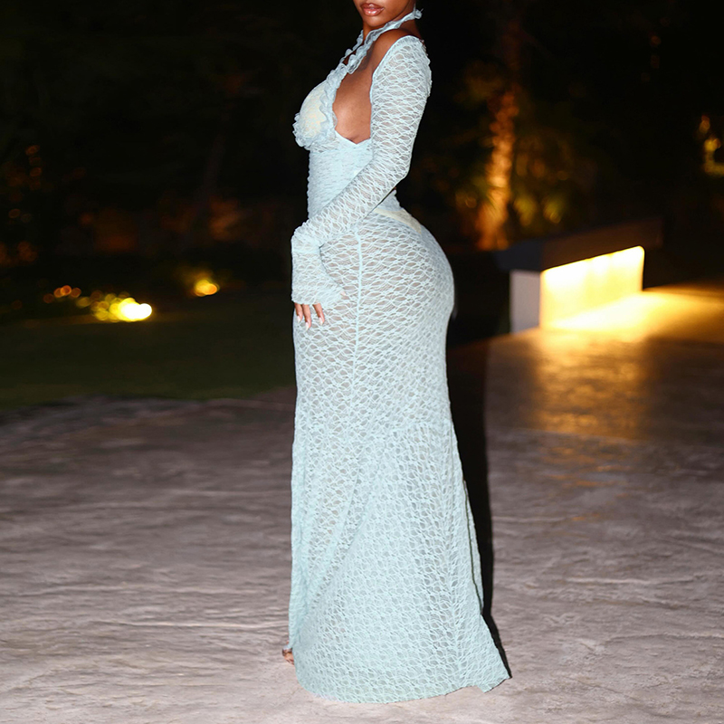 Ensemble de robe longue en den - Sheer Bra Lace avis et prix