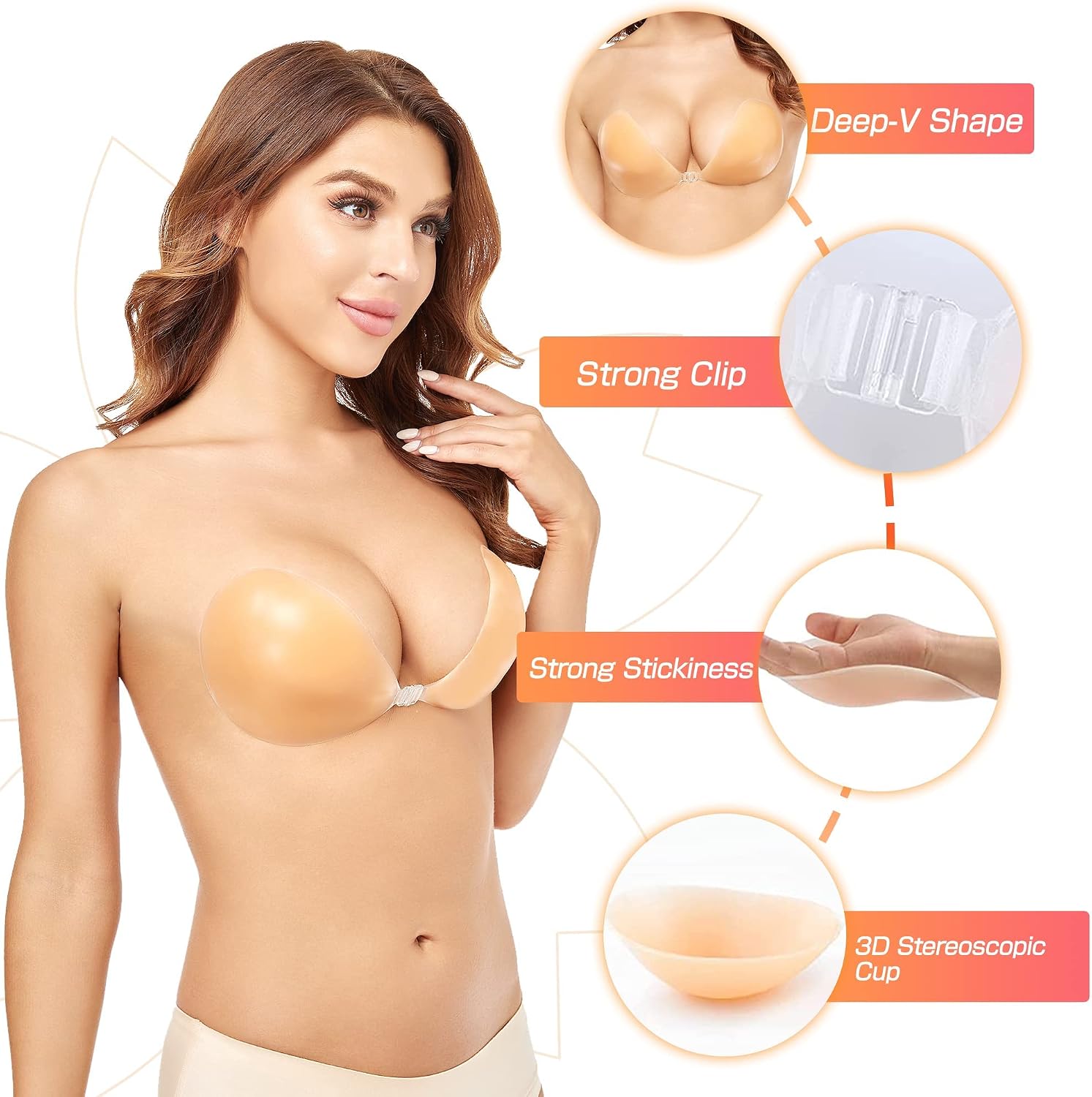 Soutien-gorge push-up sans arm - Push Up Bra Silicone avis et prix